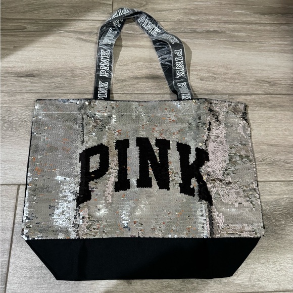 PINK Victoria's Secret Handbags - Pink Reversible Sequin Tote